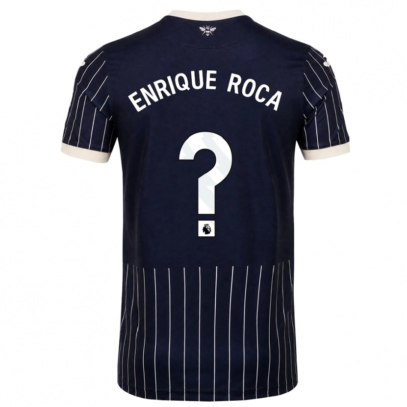 Danxen Kinder Enrique Roca #0 Schwarz Weiß Auswärtstrikot Trikot 2026/27 T-Shirt