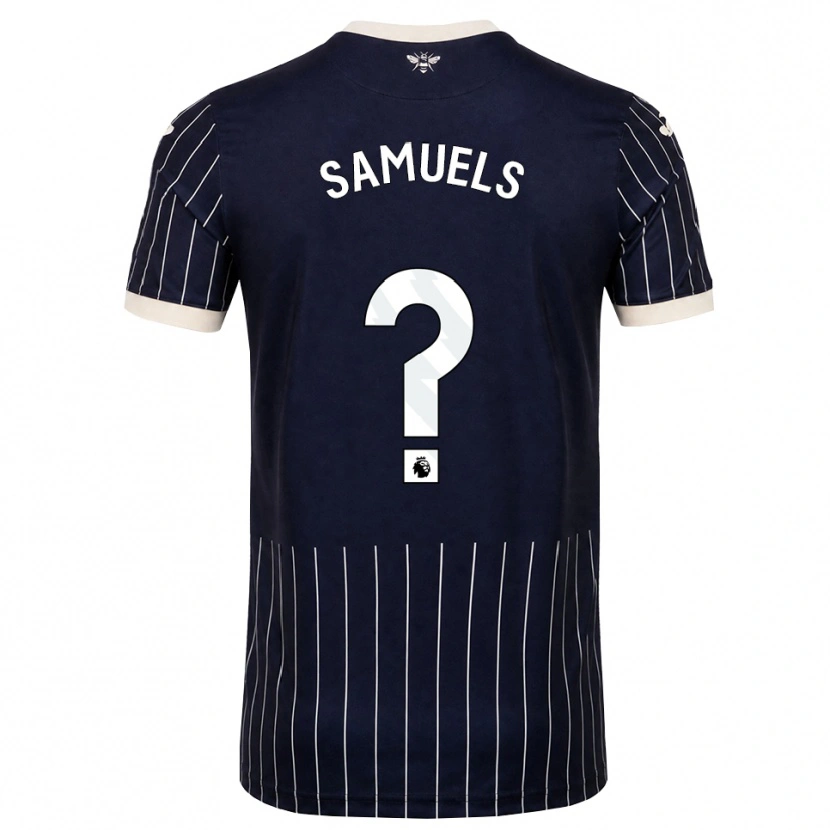 Danxen Kinder Kerron Samuels #0 Schwarz Weiß Auswärtstrikot Trikot 2026/27 T-Shirt
