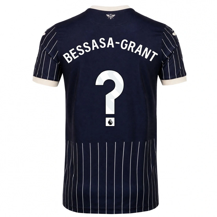Danxen Kinder Mekhai Bessasa-Grant #0 Schwarz Weiß Auswärtstrikot Trikot 2026/27 T-Shirt