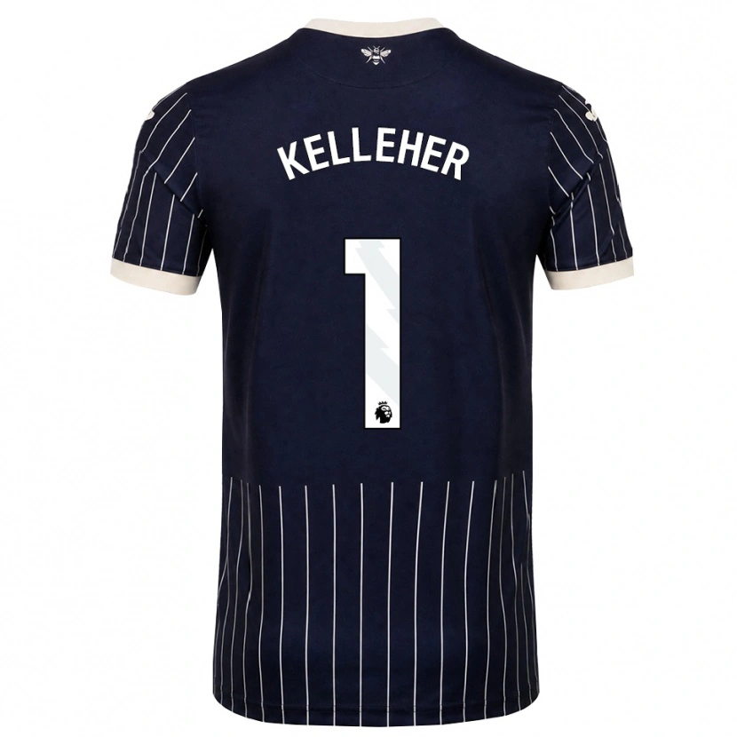 Danxen Kinder Caoimhín Kelleher #1 Schwarz Weiß Auswärtstrikot Trikot 2026/27 T-Shirt