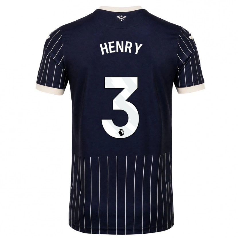 Danxen Kinder Rico Henry #3 Schwarz Weiß Auswärtstrikot Trikot 2026/27 T-Shirt