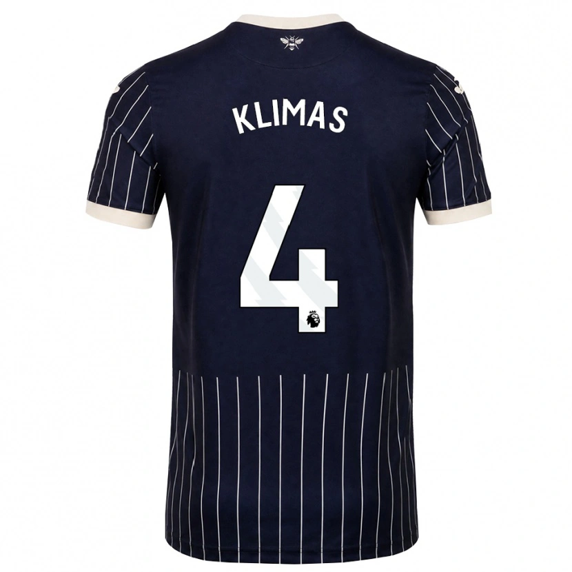 Danxen Kinder Matas Klimas #4 Schwarz Weiß Auswärtstrikot Trikot 2026/27 T-Shirt