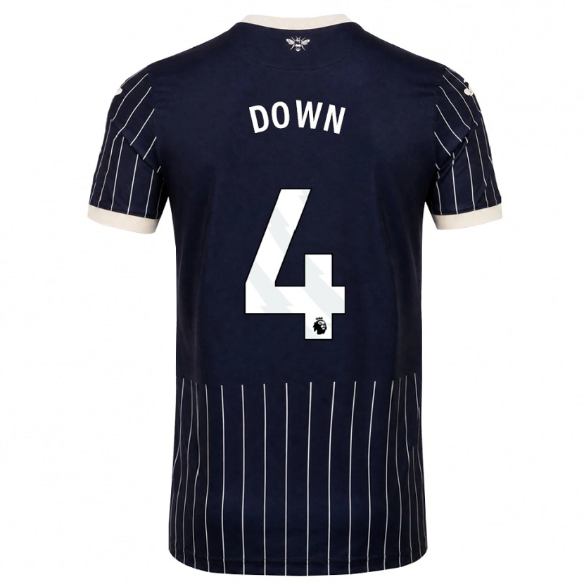 Danxen Kinder Alissa Down #4 Schwarz Weiß Auswärtstrikot Trikot 2026/27 T-Shirt