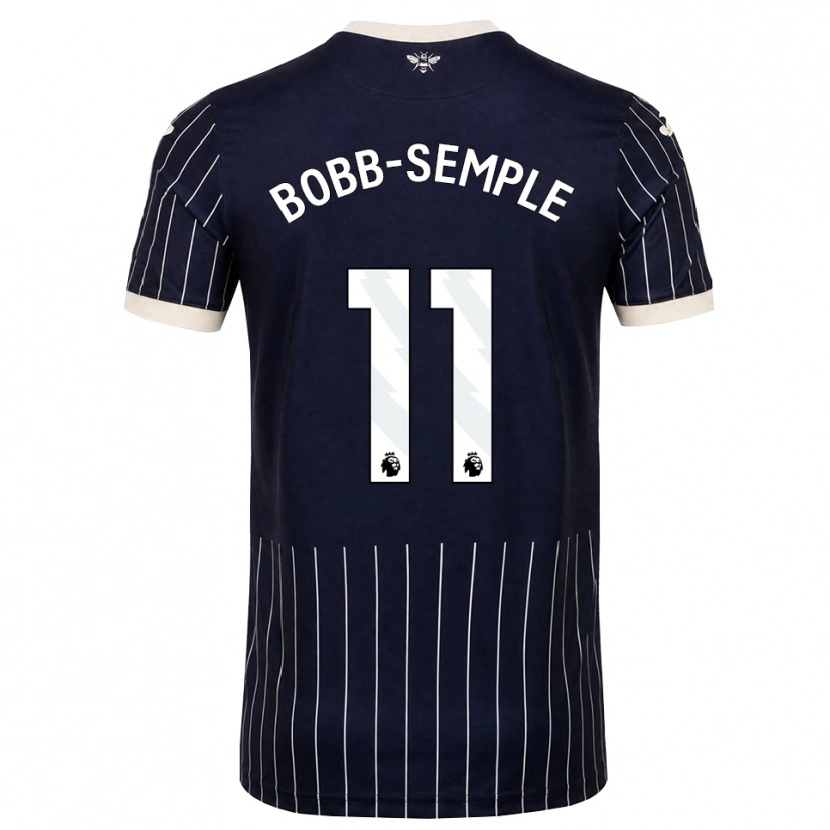 Danxen Kinder Domeiro Bobb-Semple #11 Schwarz Weiß Auswärtstrikot Trikot 2026/27 T-Shirt