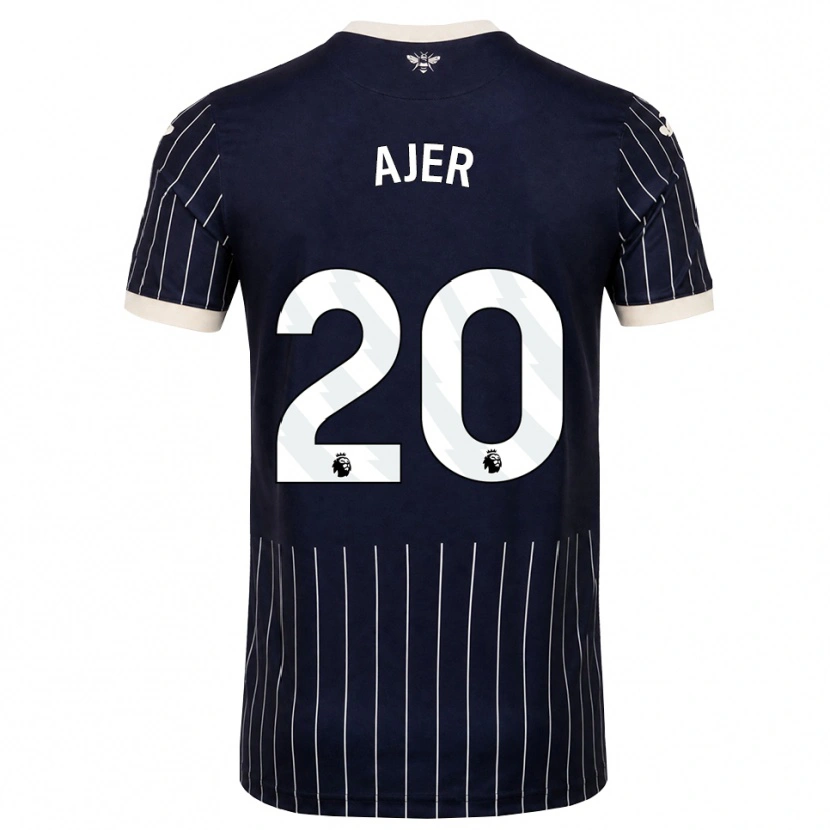 Danxen Kinder Kristoffer Ajer #20 Schwarz Weiß Auswärtstrikot Trikot 2026/27 T-Shirt
