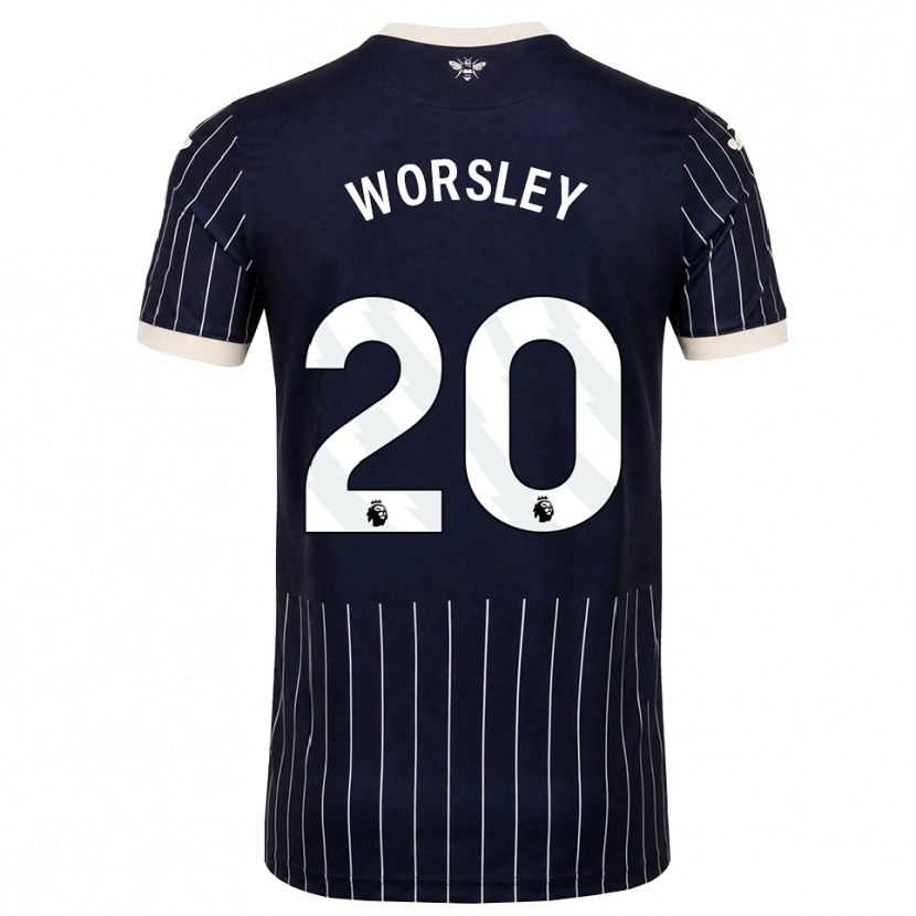Danxen Kinder Freya Worsley #20 Schwarz Weiß Auswärtstrikot Trikot 2026/27 T-Shirt