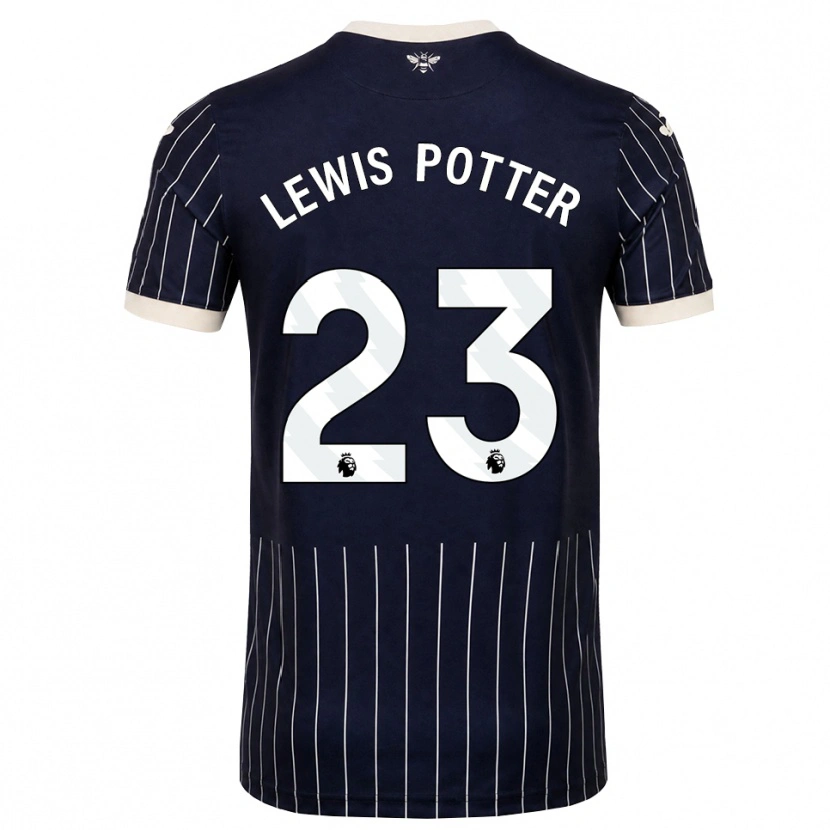 Danxen Kinder Keane Lewis-Potter #23 Schwarz Weiß Auswärtstrikot Trikot 2026/27 T-Shirt