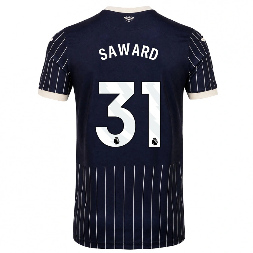 Danxen Kinder Sammie Saward #31 Schwarz Weiß Auswärtstrikot Trikot 2026/27 T-Shirt