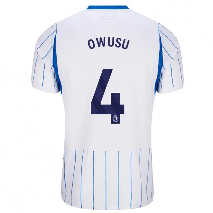 Danxen Kinder Yussif Owusu #4 Himmelblau Weiß Auswärtstrikot Trikot 2026/27 T-Shirt
