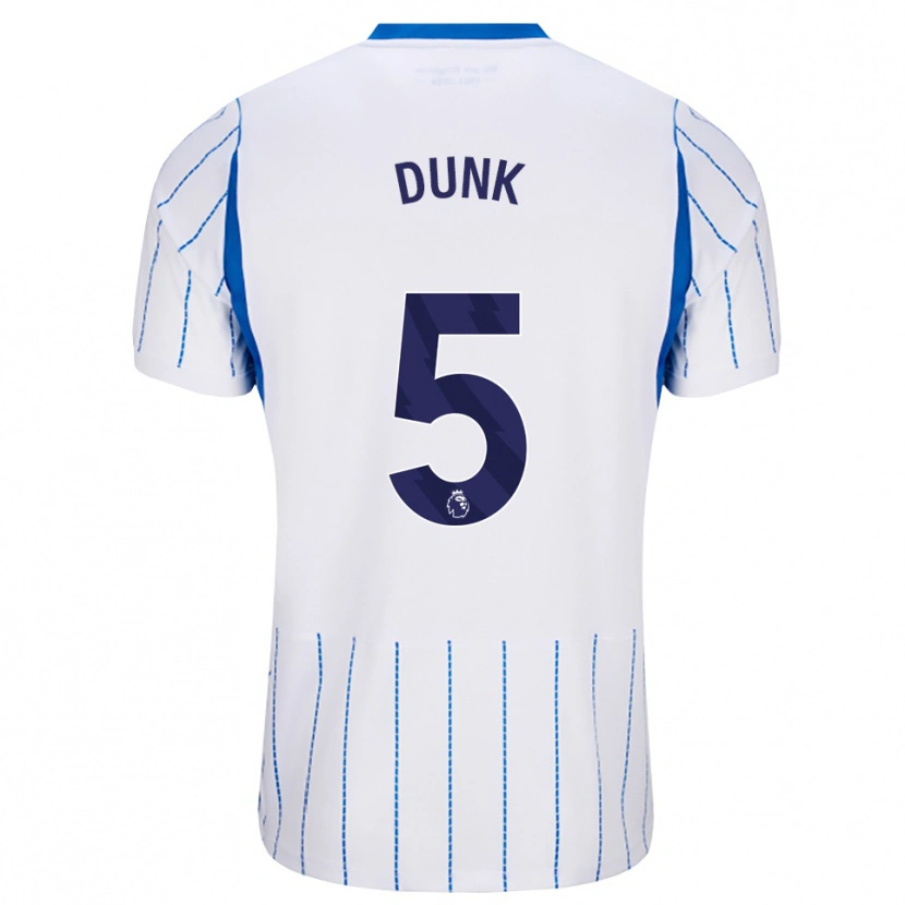 Danxen Kinder Lewis Dunk #5 Himmelblau Weiß Auswärtstrikot Trikot 2026/27 T-Shirt