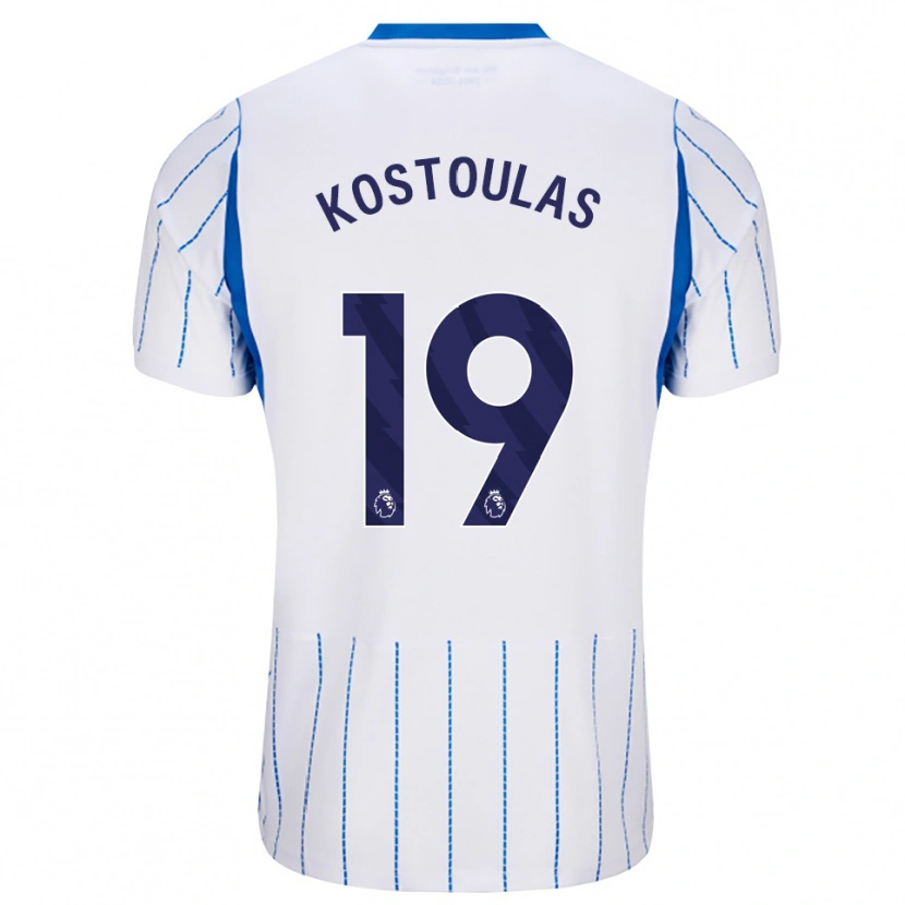 Danxen Kinder Charalampos Kostoulas #19 Himmelblau Weiß Auswärtstrikot Trikot 2026/27 T-Shirt
