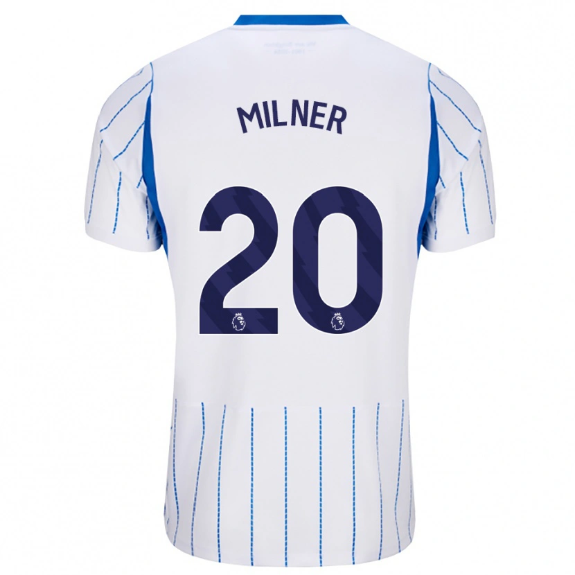 Danxen Kinder James Milner #20 Himmelblau Weiß Auswärtstrikot Trikot 2026/27 T-Shirt