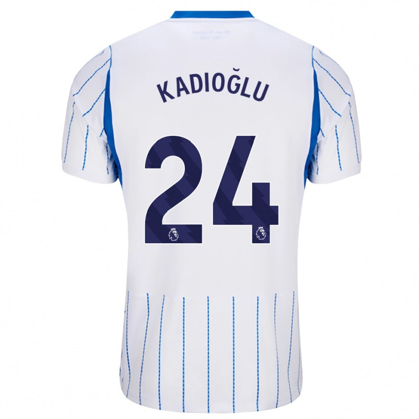 Danxen Kinder Ferdi Kadıoğlu #24 Himmelblau Weiß Auswärtstrikot Trikot 2026/27 T-Shirt