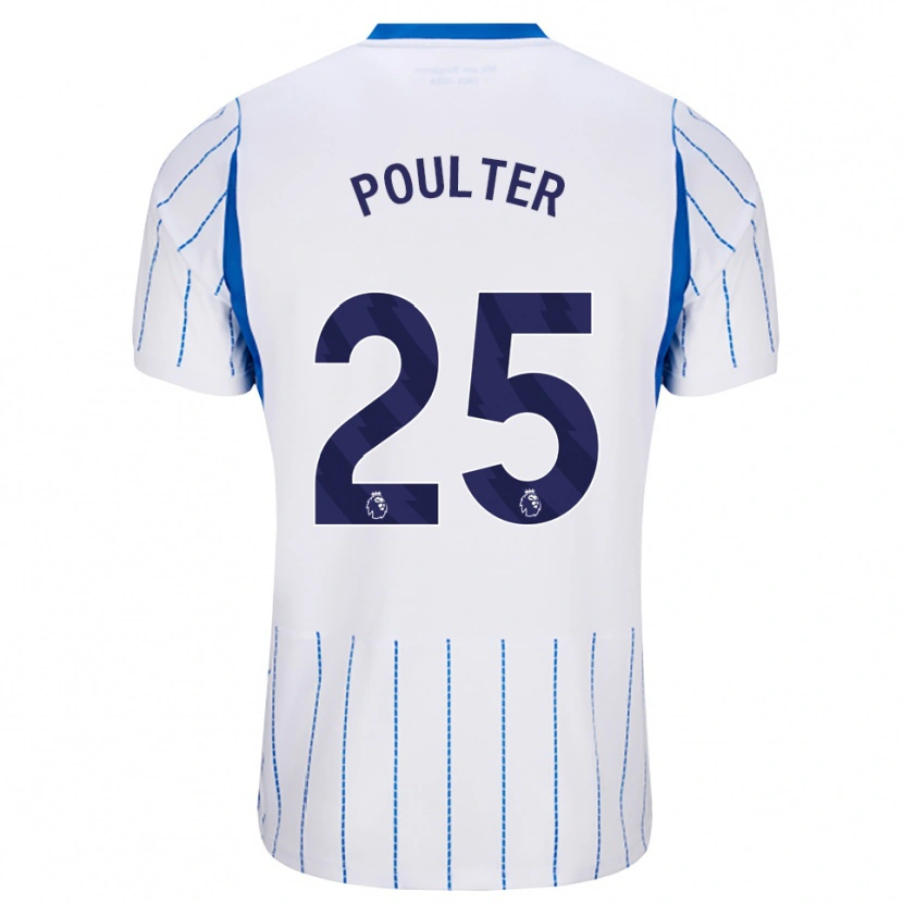 Danxen Kinder Hannah Poulter #25 Himmelblau Weiß Auswärtstrikot Trikot 2026/27 T-Shirt