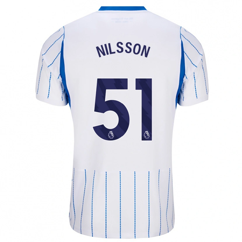 Danxen Kinder Casper Nilsson #51 Himmelblau Weiß Auswärtstrikot Trikot 2026/27 T-Shirt