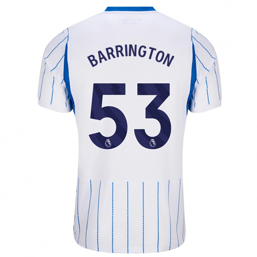 Danxen Kinder Luca Barrington #53 Himmelblau Weiß Auswärtstrikot Trikot 2026/27 T-Shirt