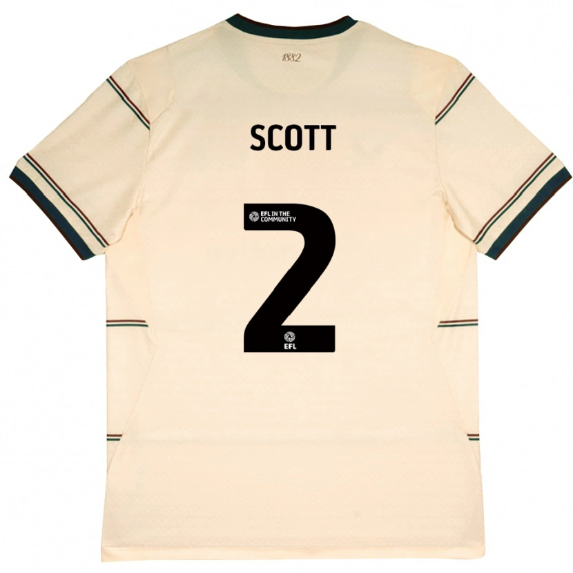 Danxen Kinder Cameron Scott #2 Beige Burgund Auswärtstrikot Trikot 2026/27 T-Shirt