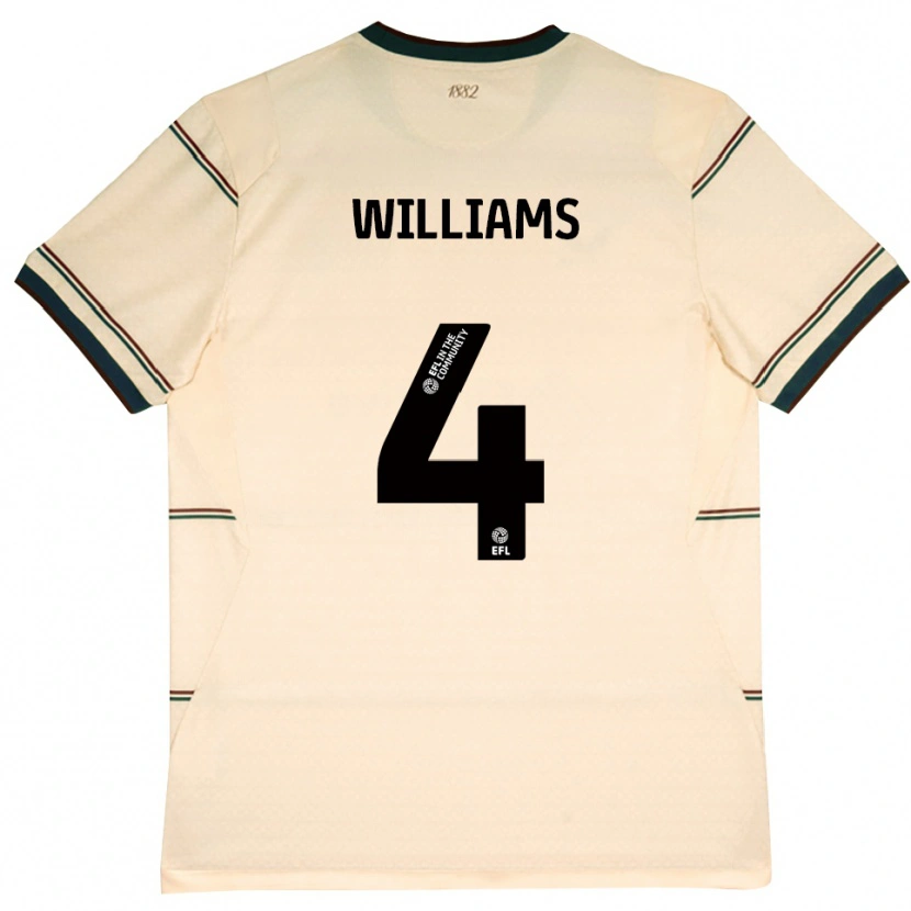 Danxen Kinder Jesse Williams #4 Beige Burgund Auswärtstrikot Trikot 2026/27 T-Shirt
