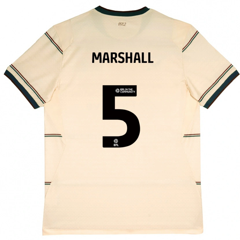 Danxen Kinder Georgia Marshall #5 Beige Burgund Auswärtstrikot Trikot 2026/27 T-Shirt