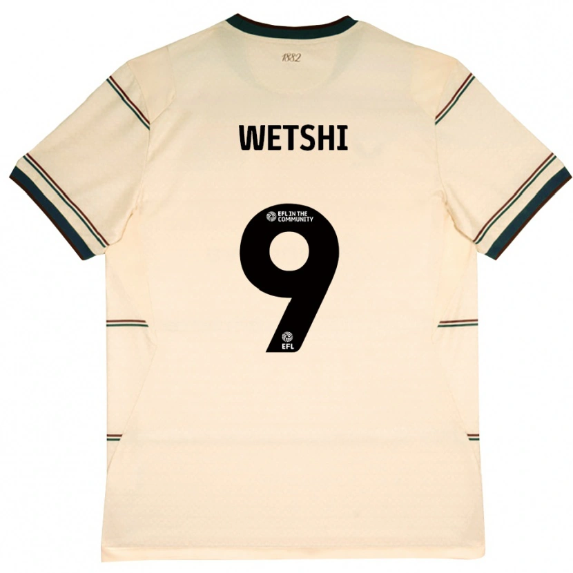 Danxen Kinder Benji Wetshi #9 Beige Burgund Auswärtstrikot Trikot 2026/27 T-Shirt