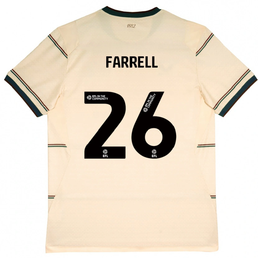 Danxen Kinder Lucy Farrell #26 Beige Burgund Auswärtstrikot Trikot 2026/27 T-Shirt