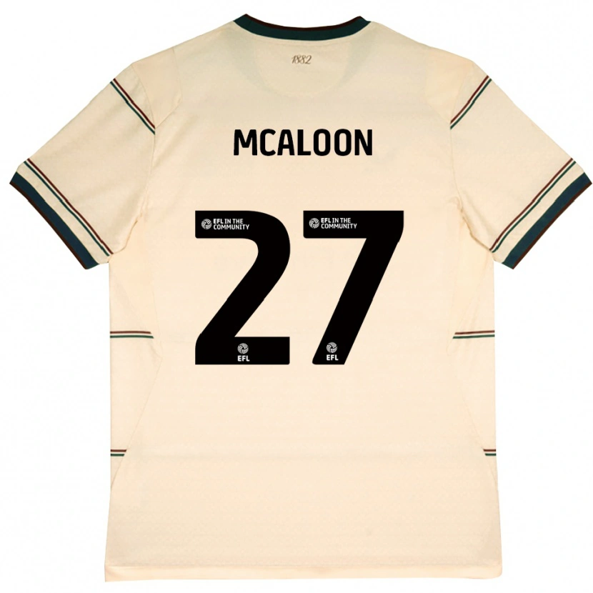 Danxen Kinder Naoisha Mcaloon #27 Beige Burgund Auswärtstrikot Trikot 2026/27 T-Shirt