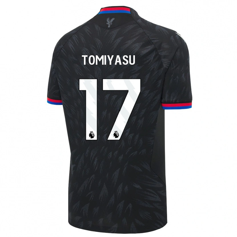 Danxen Kinder Takehiro Tomiyasu #17 Schwarz Blau Rot Auswärtstrikot Trikot 2026/27 T-Shirt