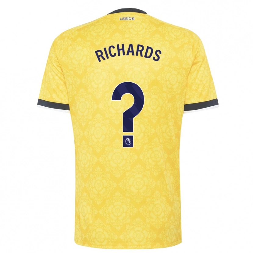 Danxen Kinder Joe Richards #0 Gelb Weiß Schwarz Auswärtstrikot Trikot 2026/27 T-Shirt