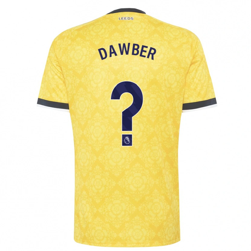Danxen Kinder Oscar Dawber #0 Gelb Weiß Schwarz Auswärtstrikot Trikot 2026/27 T-Shirt