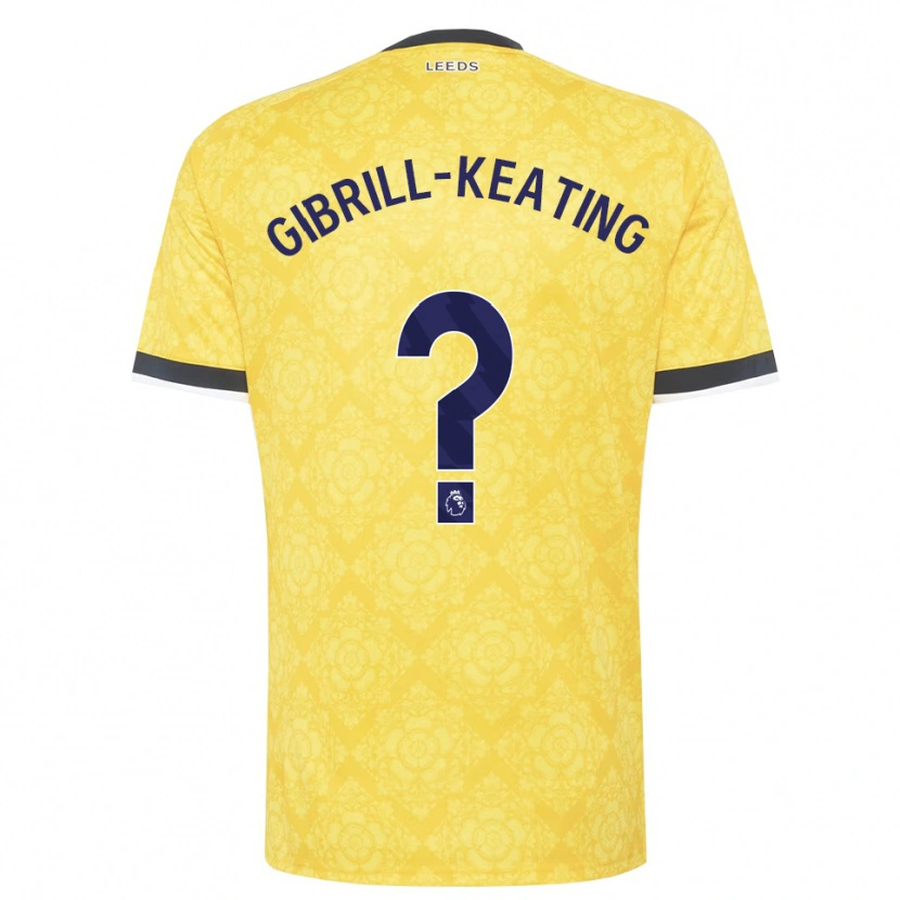 Danxen Kinder Sian Gibrill-Keating #0 Gelb Weiß Schwarz Auswärtstrikot Trikot 2026/27 T-Shirt