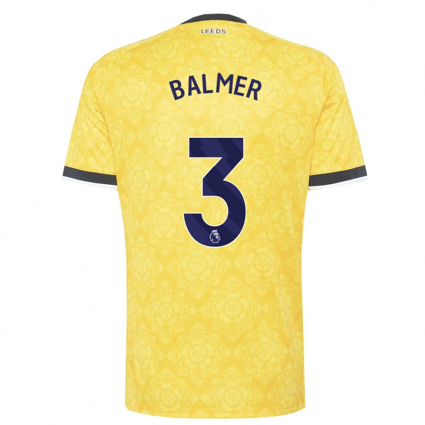 Danxen Kinder Liam Balmer #3 Gelb Weiß Schwarz Auswärtstrikot Trikot 2026/27 T-Shirt