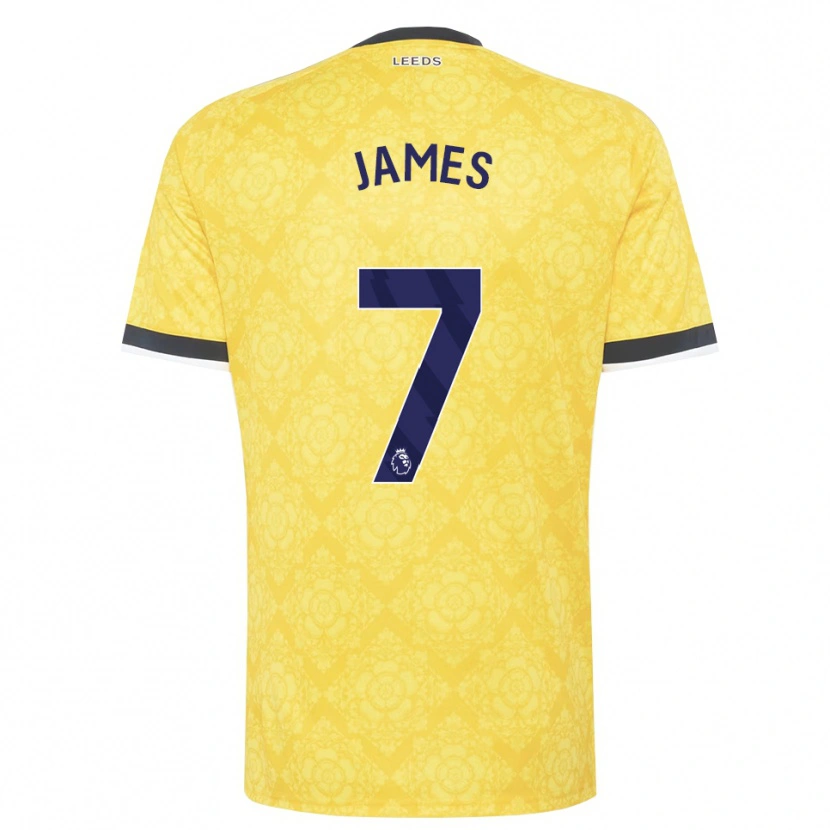 Danxen Kinder Daniel James #7 Gelb Weiß Schwarz Auswärtstrikot Trikot 2026/27 T-Shirt