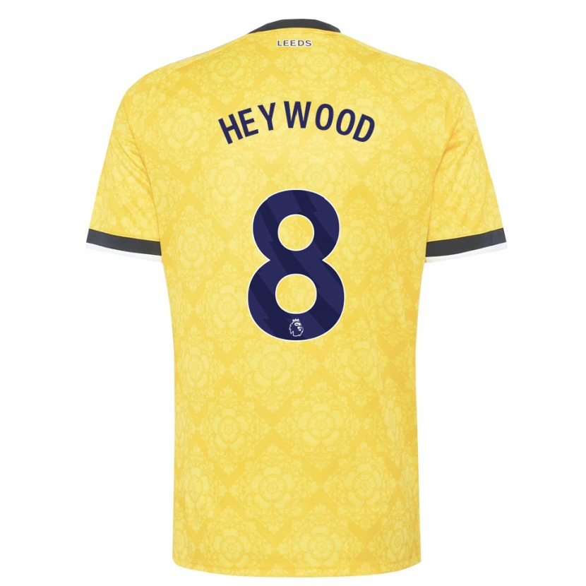Danxen Kinder Owen Heywood #8 Gelb Weiß Schwarz Auswärtstrikot Trikot 2026/27 T-Shirt