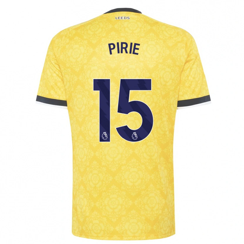 Danxen Kinder Lewis Pirie #15 Gelb Weiß Schwarz Auswärtstrikot Trikot 2026/27 T-Shirt