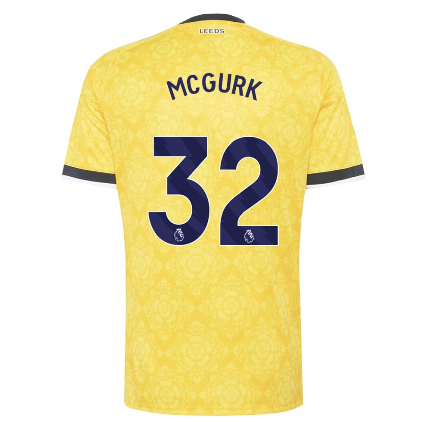 Danxen Kinder Sean Mcgurk #32 Gelb Weiß Schwarz Auswärtstrikot Trikot 2026/27 T-Shirt