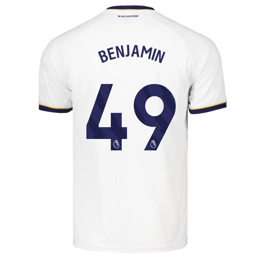Danxen Kinder Omari Benjamin #49 Mitternachtsblau Weiß Gelb Auswärtstrikot Trikot 2026/27 T-Shirt