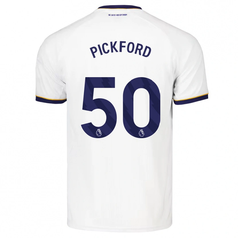 Danxen Kinder George Pickford #50 Mitternachtsblau Weiß Gelb Auswärtstrikot Trikot 2026/27 T-Shirt