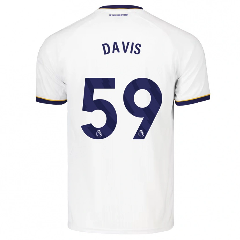 Danxen Kinder Luca Davis #59 Mitternachtsblau Weiß Gelb Auswärtstrikot Trikot 2026/27 T-Shirt