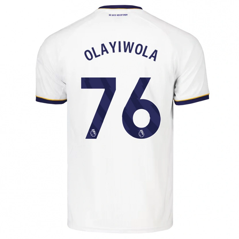 Danxen Kinder Malik Olayiwola #76 Mitternachtsblau Weiß Gelb Auswärtstrikot Trikot 2026/27 T-Shirt