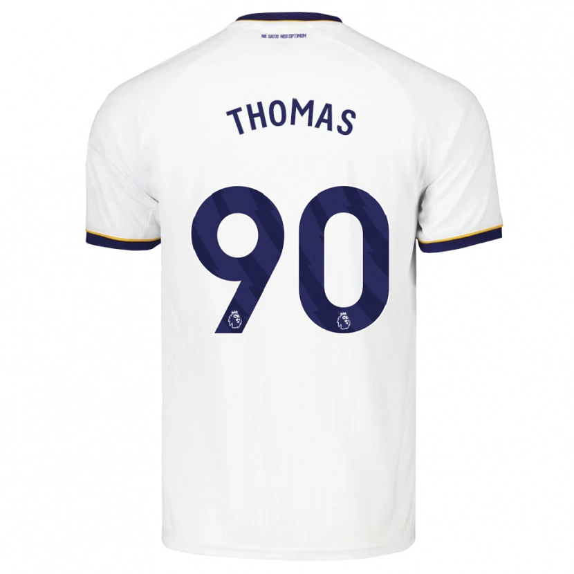 Danxen Kinder Aled Thomas #90 Mitternachtsblau Weiß Gelb Auswärtstrikot Trikot 2026/27 T-Shirt