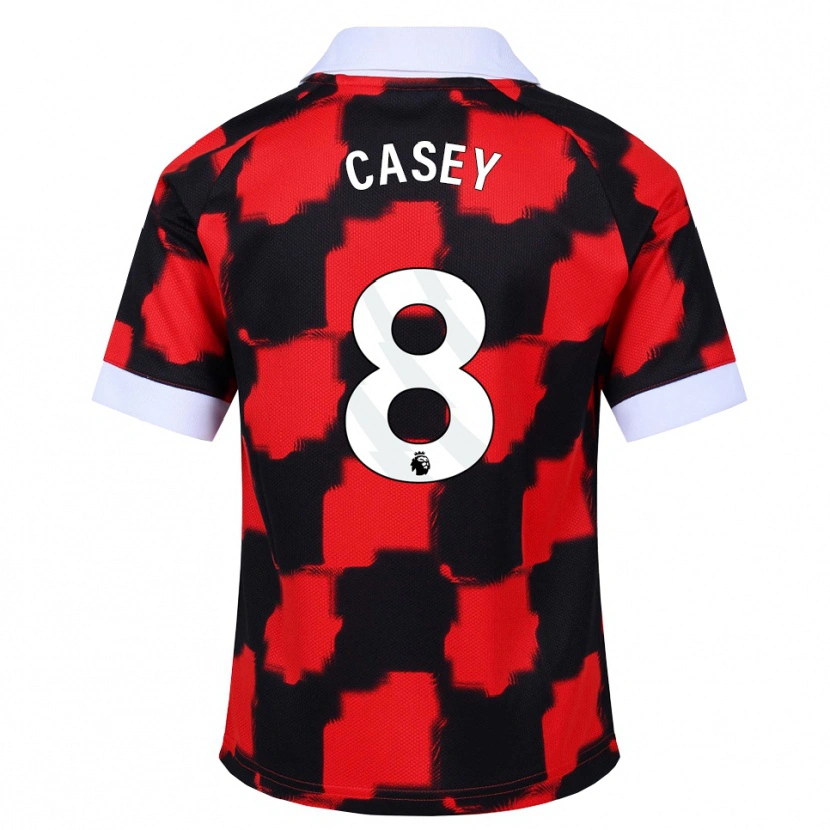 Danxen Kinder Dan Casey #8 Rot Weiß Schwarz Auswärtstrikot Trikot 2026/27 T-Shirt