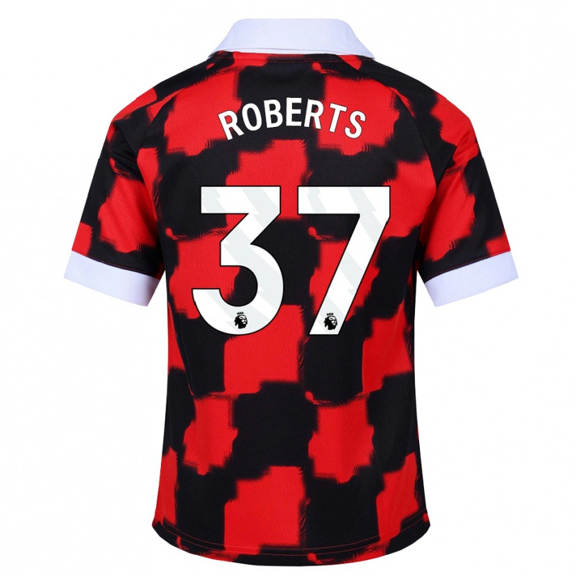 Danxen Kinder Sophia Roberts #37 Rot Weiß Schwarz Auswärtstrikot Trikot 2026/27 T-Shirt