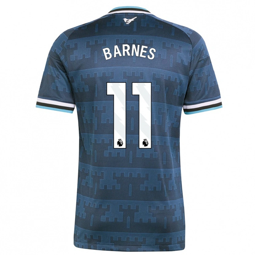 Danxen Kinder Harvey Barnes #11 Gelb Schwarz Blau Auswärtstrikot Trikot 2026/27 T-Shirt