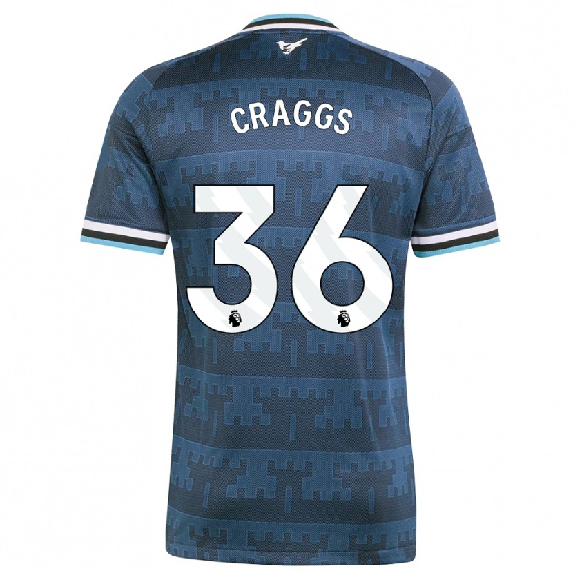 Danxen Kinder Luke Craggs #36 Gelb Schwarz Blau Auswärtstrikot Trikot 2026/27 T-Shirt
