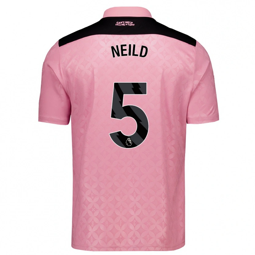 Danxen Kinder Joe Neild #5 Hellrosa Schwarz Auswärtstrikot Trikot 2026/27 T-Shirt