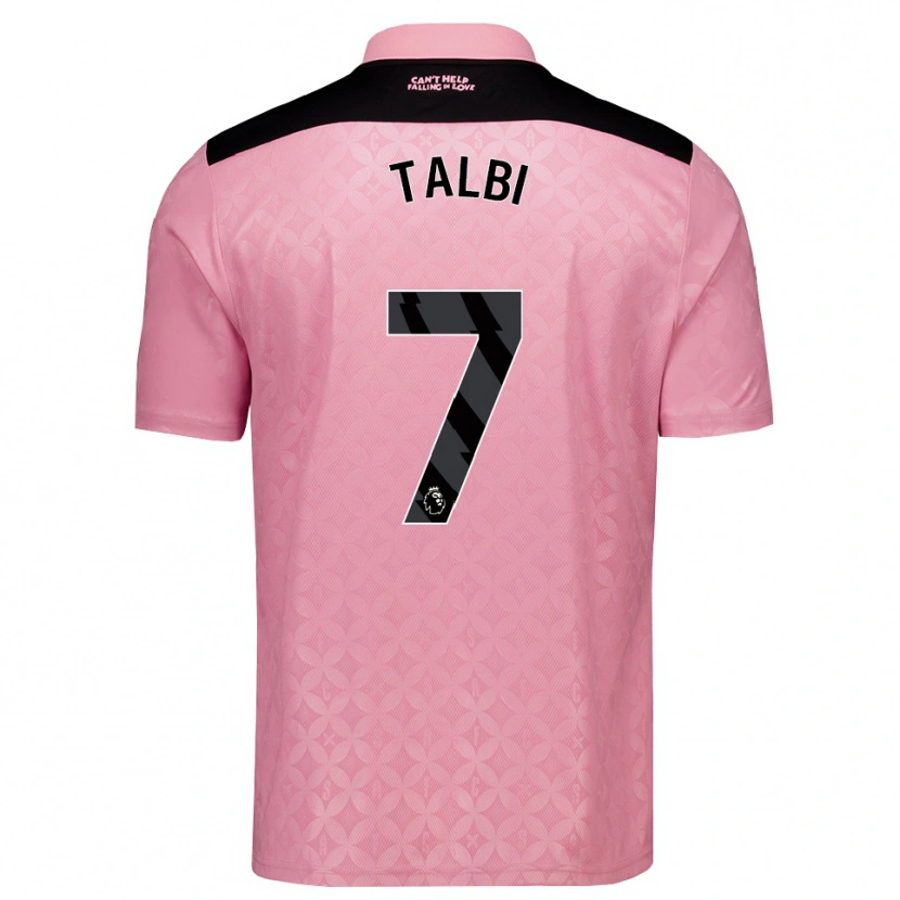 Danxen Kinder Chemsdine Talbi #7 Hellrosa Schwarz Auswärtstrikot Trikot 2026/27 T-Shirt