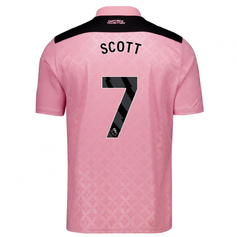 Danxen Kinder Felix Scott #7 Hellrosa Schwarz Auswärtstrikot Trikot 2026/27 T-Shirt