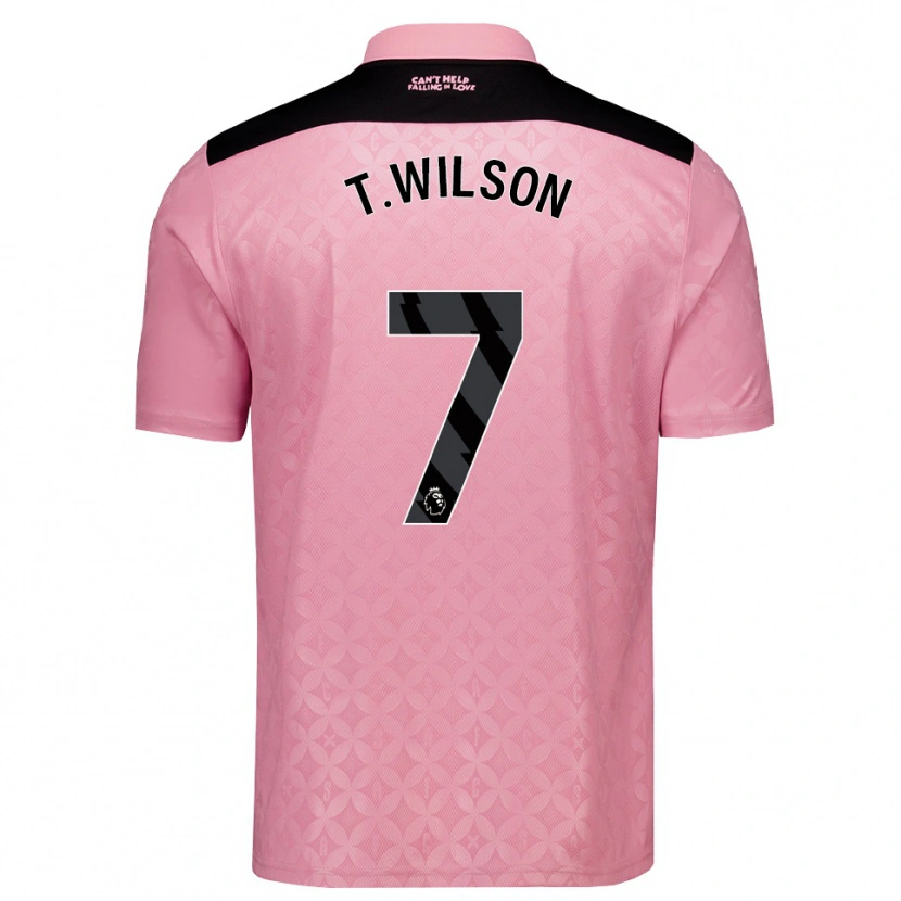 Danxen Kinder Triziano Wilson #7 Hellrosa Schwarz Auswärtstrikot Trikot 2026/27 T-Shirt