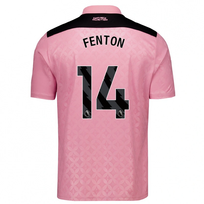 Danxen Kinder Natasha Fenton #14 Hellrosa Schwarz Auswärtstrikot Trikot 2026/27 T-Shirt