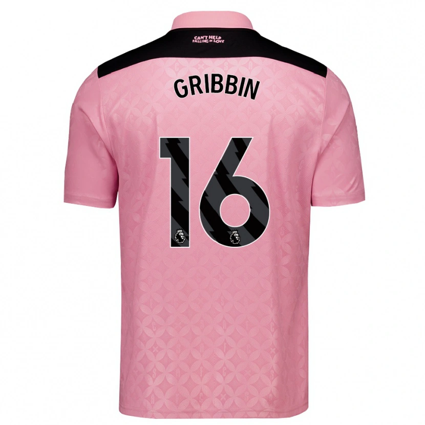 Danxen Kinder Lewis Gribbin #16 Hellrosa Schwarz Auswärtstrikot Trikot 2026/27 T-Shirt